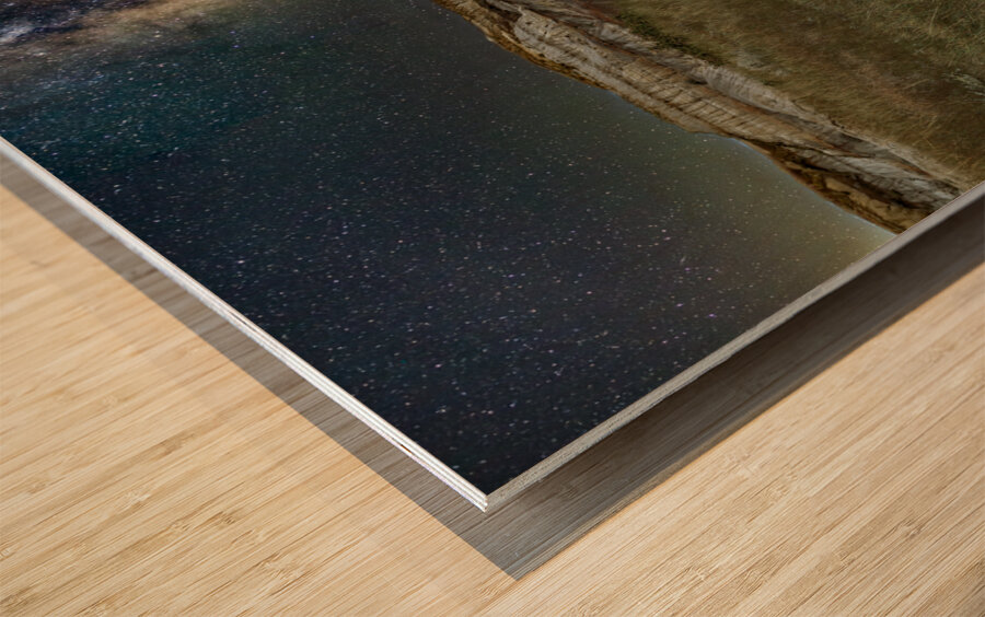 horseshoe canyon night milkyway Impression sur bois