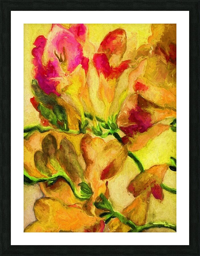 Yellow Flowers Picture Frame print