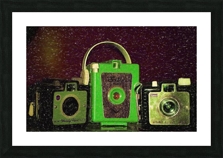 Antique Cameras Picture Frame print