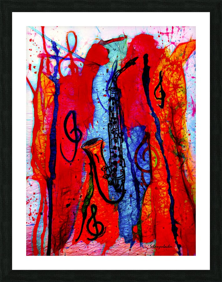 Saxophone Electrified Picture Frame print