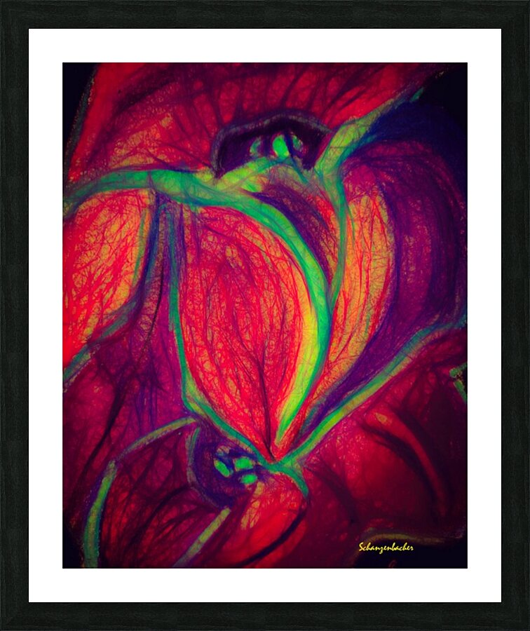 Electric Flowers Picture Frame print
