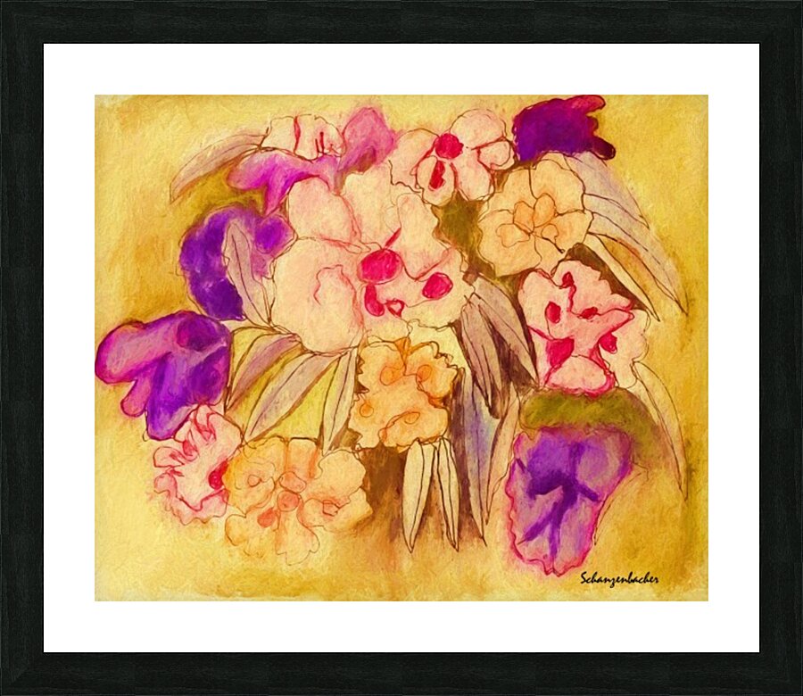 Pansies Picture Frame print