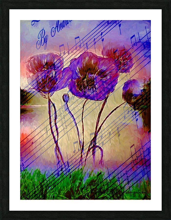 Dancing Flowers Picture Frame print