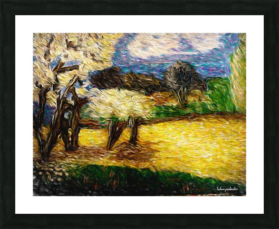 Yellow Summer Fields Picture Frame print