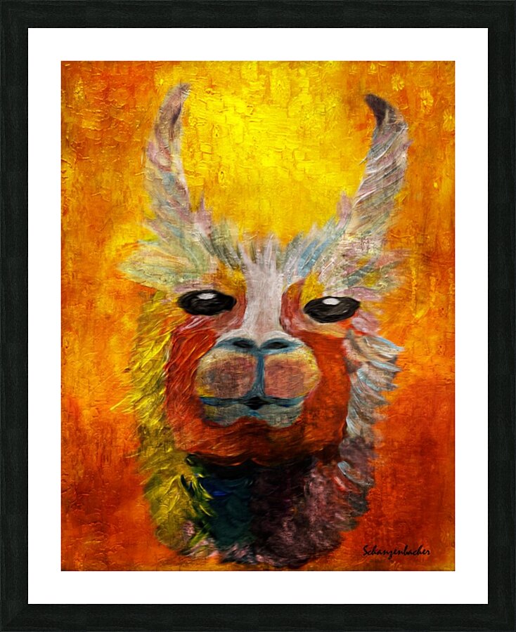 Alpaca Picture Frame print