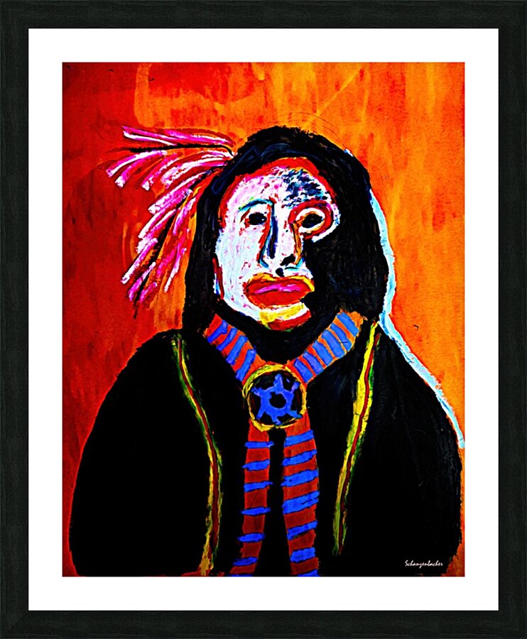 Masked Indian Picture Frame print