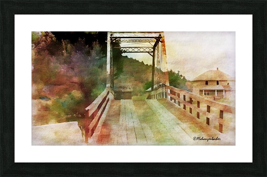Wooden Bridge  Picture Frame print