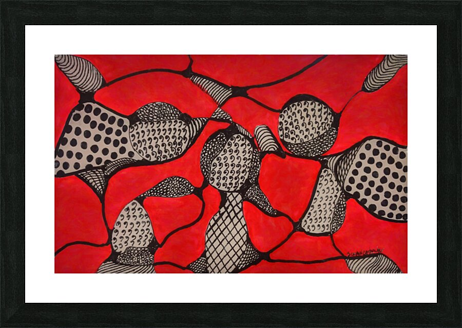 Black and Red Neurological Art by Aurelia Schanzenbacher