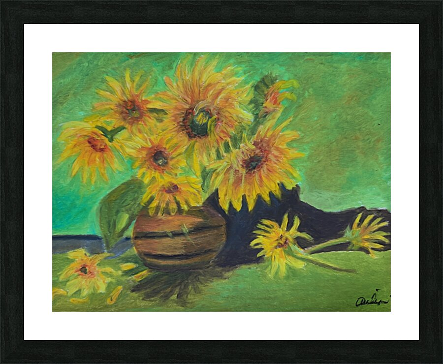 Vase of Sunflowers by Aurelia Schanzenbacher