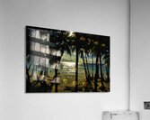 Boracay Sun Through Palms Acrylic Print