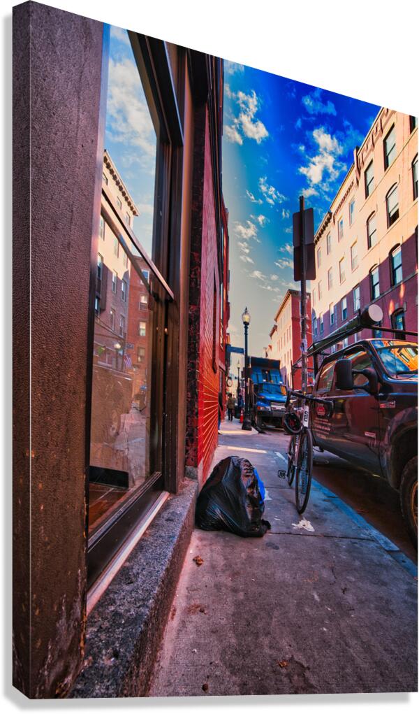 Urban Chromatic Split – Boston Canvas Print