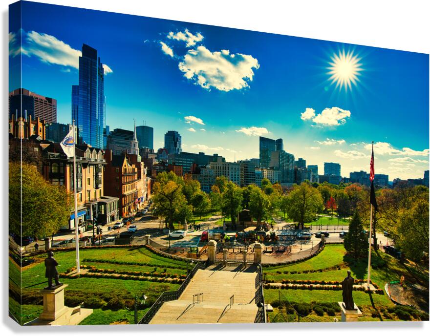 Sun Over Boston Common Canvas Print