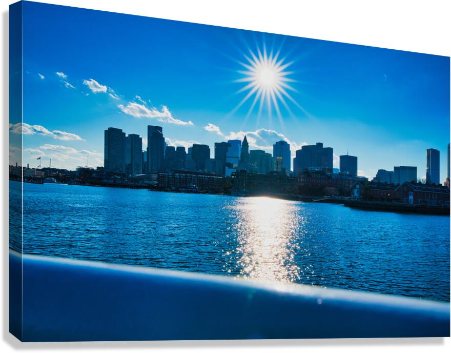 Sun Over Boston Harbor Canvas Print