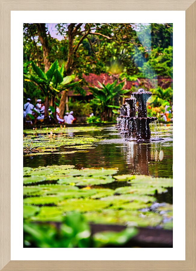 Tranquil Fountain — Bali Gardens Picture Frame print