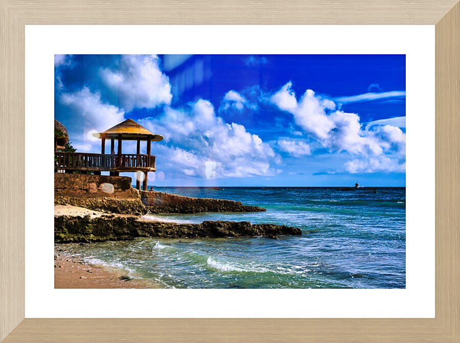 Beach front Philippines Cebu Picture Frame print