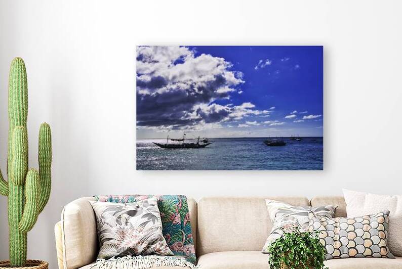 Boracay Fishing Boats under the Midday Sky – Philippines by AM Productions