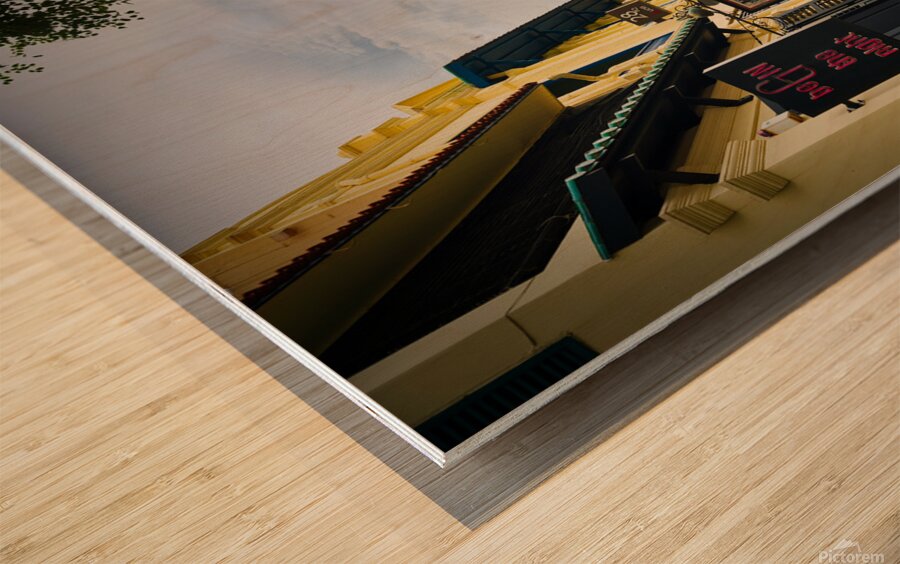 The Rhythm of Boat Quay Wood print