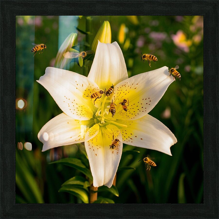Lily Flower Picture Frame print
