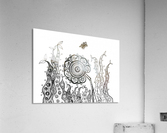 Abstract B&W Sunflower Acrylic Print
