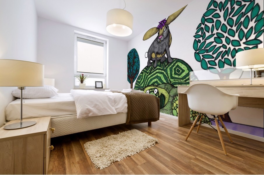 tortoise and hare Mural print