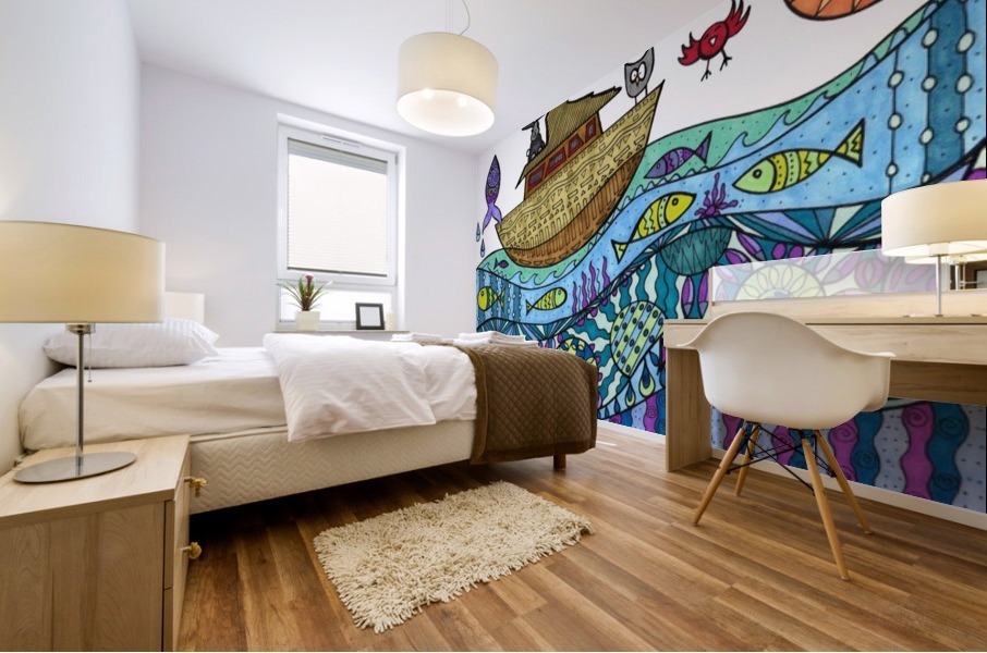 Escaping Noah Mural print