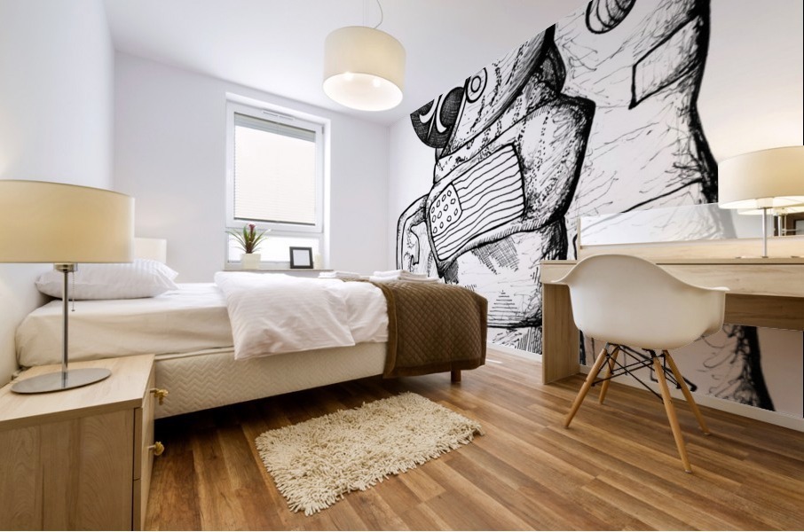 Rocket Girl Mural print