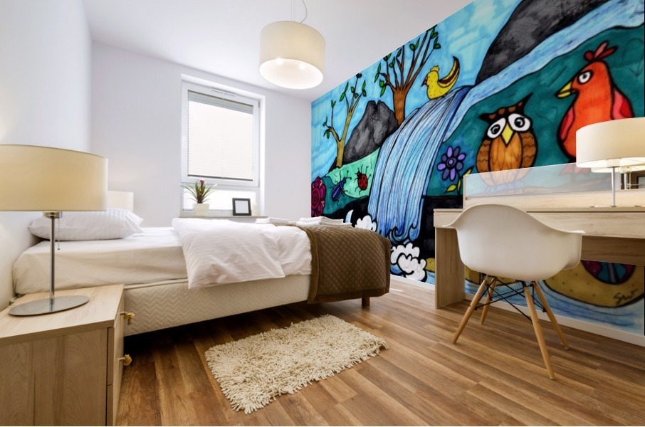Wonky Waterfall Mural print