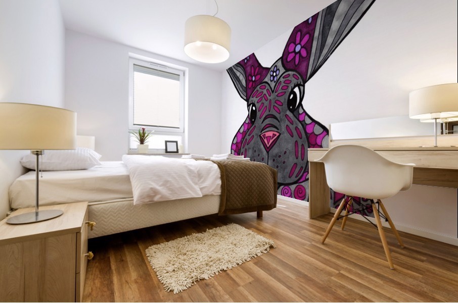 Spring Bunny Mural print
