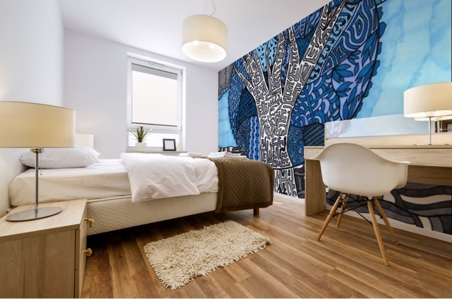 Blue Tree Mural print