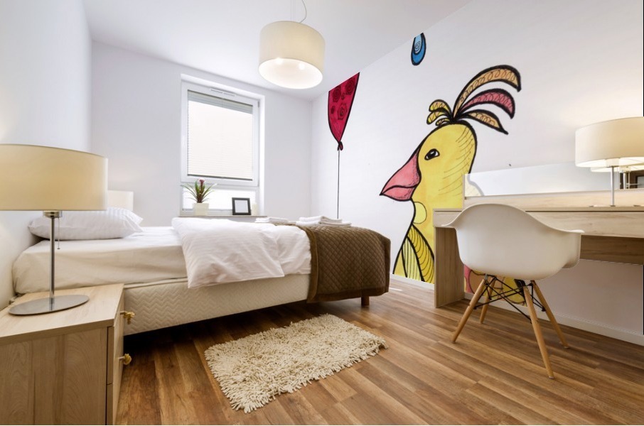 Balloon Bird Mural print
