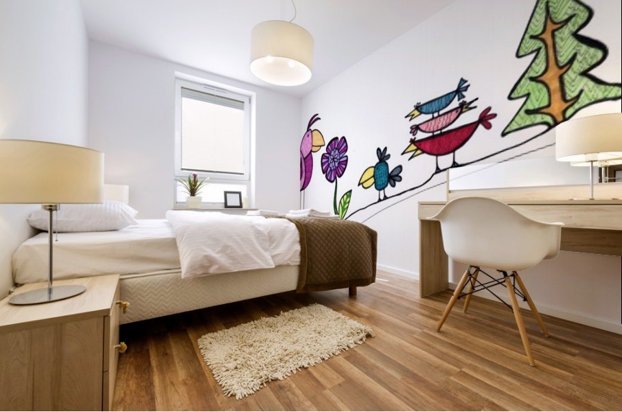 Bird Hike Mural print