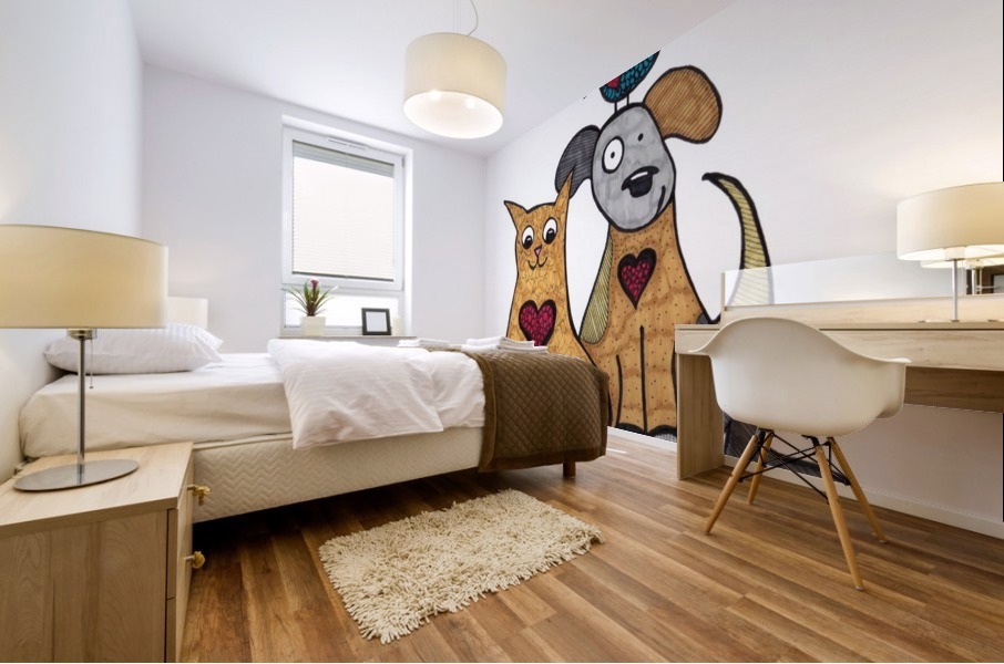 BFFs Mural print