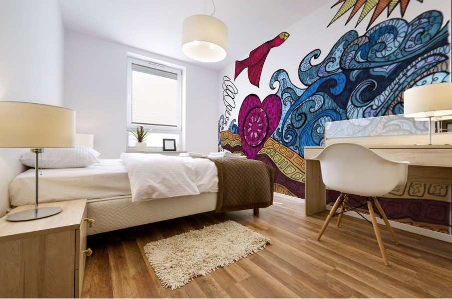Heart Tornado Mural print