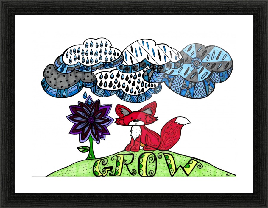 fox: grow! Picture Frame print