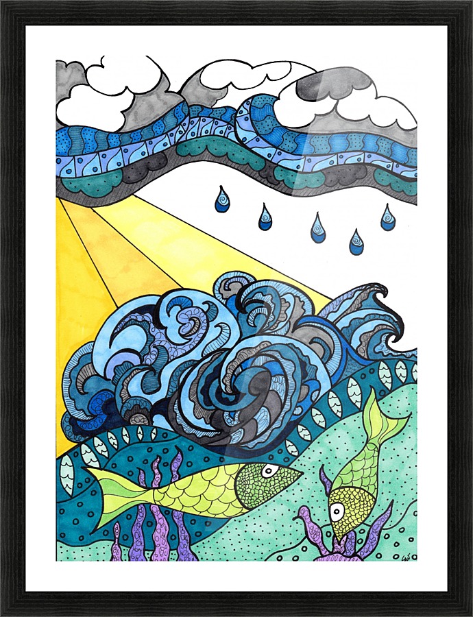 Survive the vortex Picture Frame print