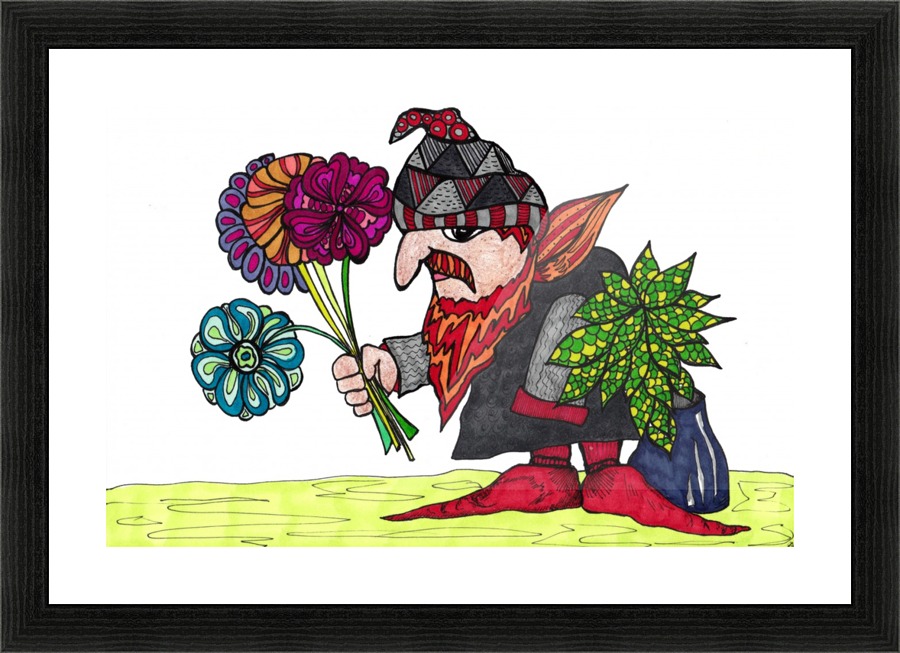 Spring Elf Picture Frame print