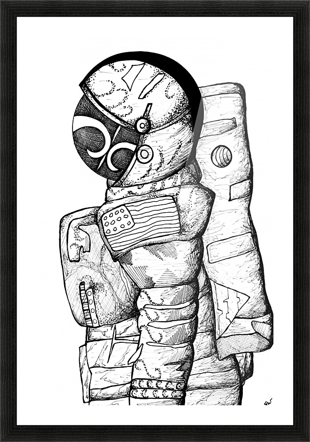 Rocket Girl Picture Frame print