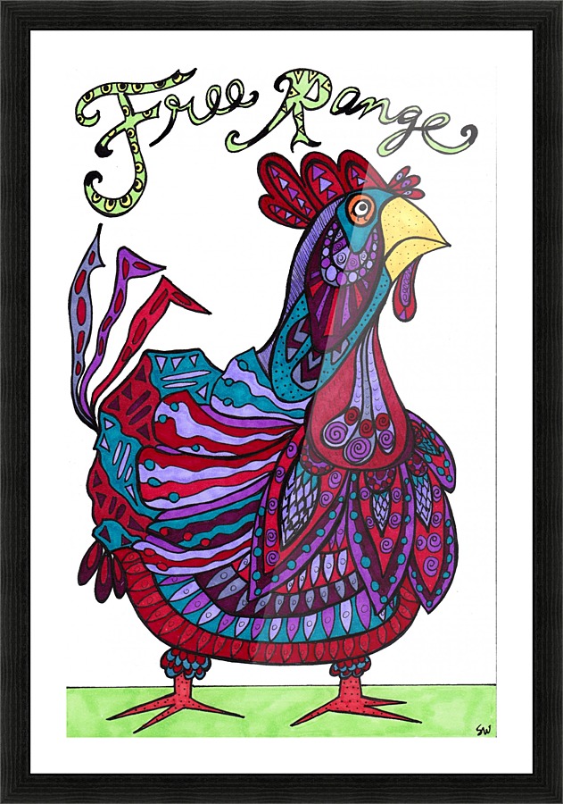 Free Range Edgar Picture Frame print