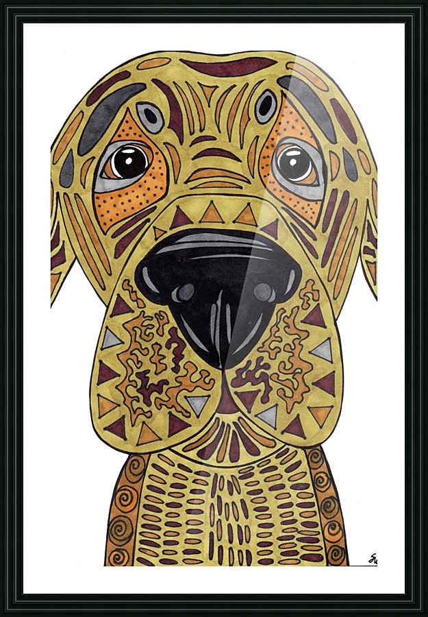 Nose Dog Picture Frame print
