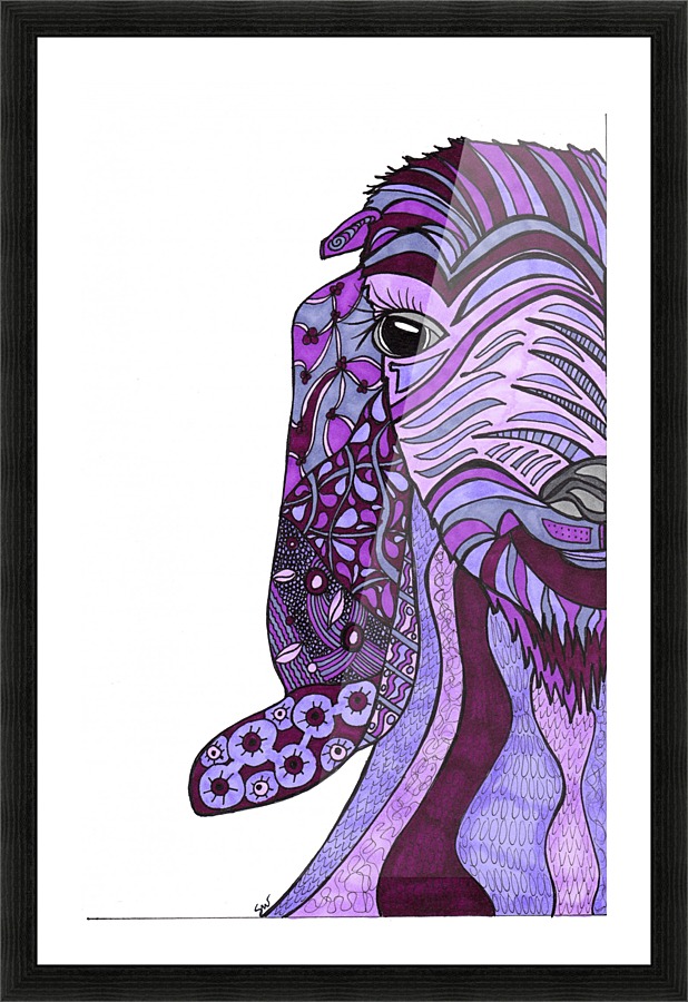 Purple Goat Picture Frame print