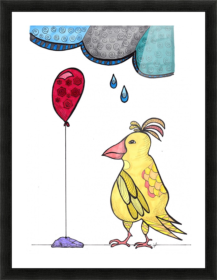Balloon Bird Picture Frame print
