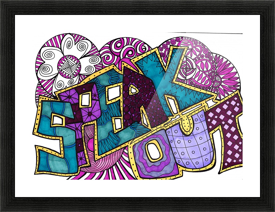 Speak Out Picture Frame print