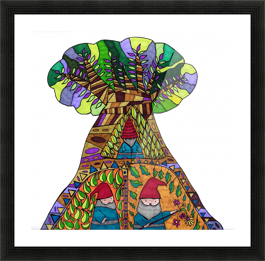 gnome tree Picture Frame print
