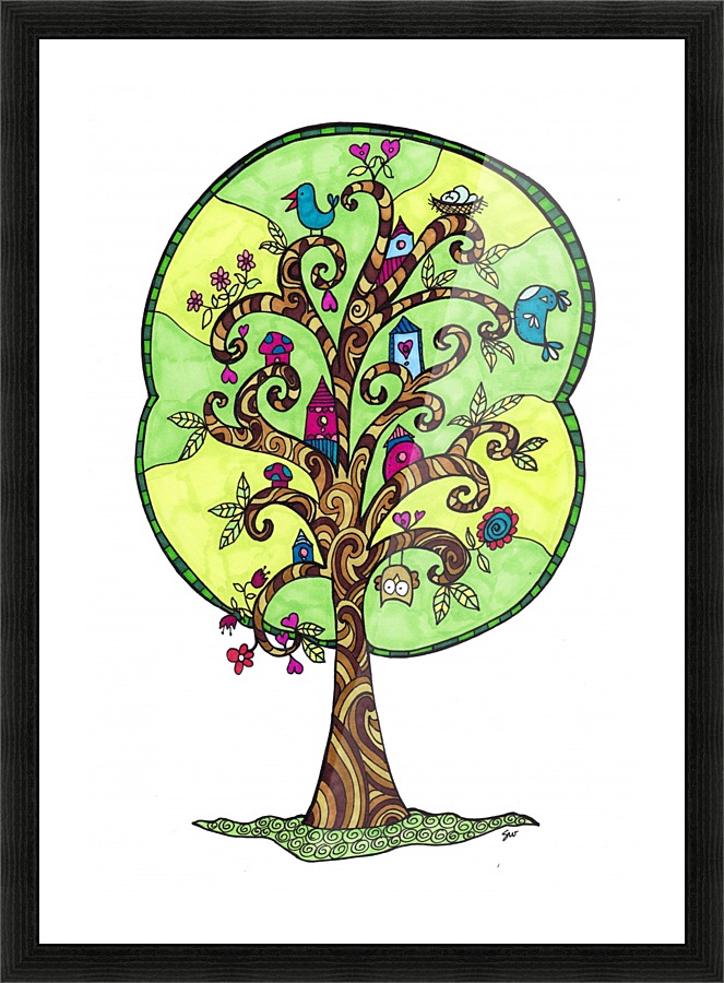 Critter Tree Picture Frame print