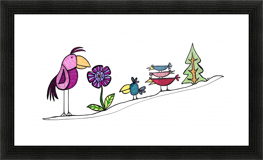 Bird Hike Picture Frame print