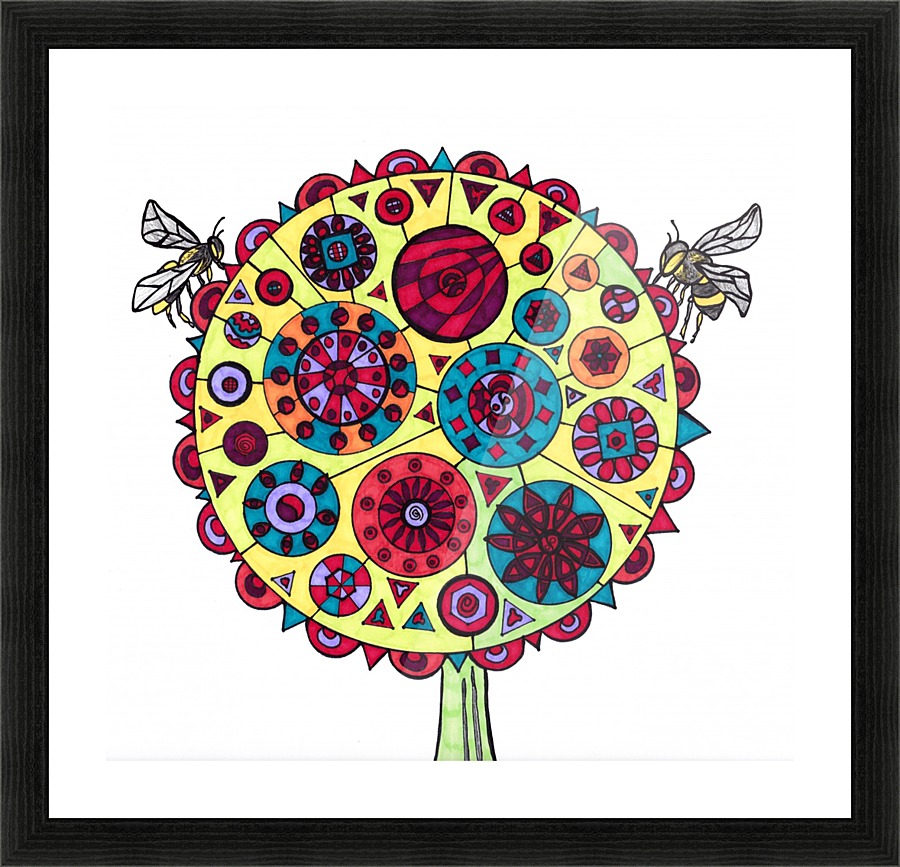 Sunflower abstract Picture Frame print