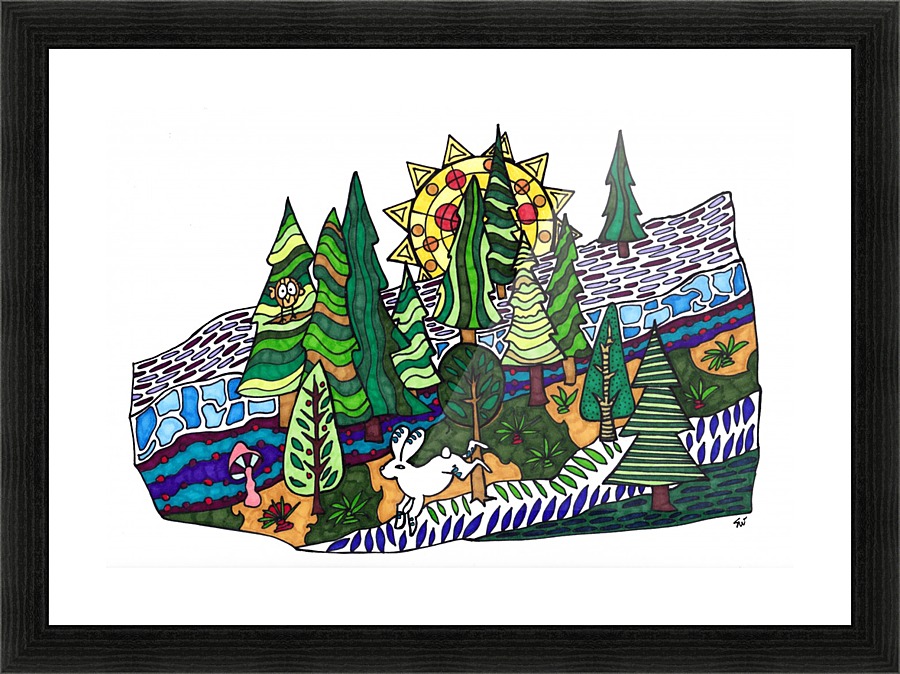 Rabbit Dreams Picture Frame print