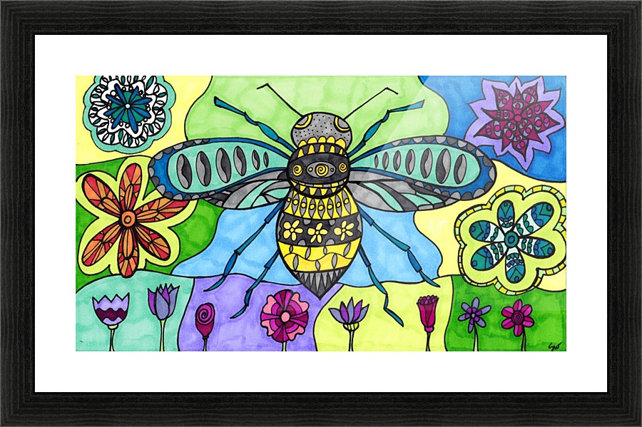 Save the Bees Picture Frame print
