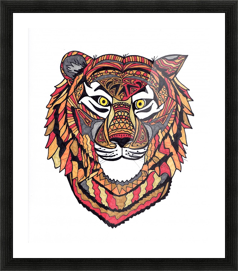 Tiger View Picture Frame print