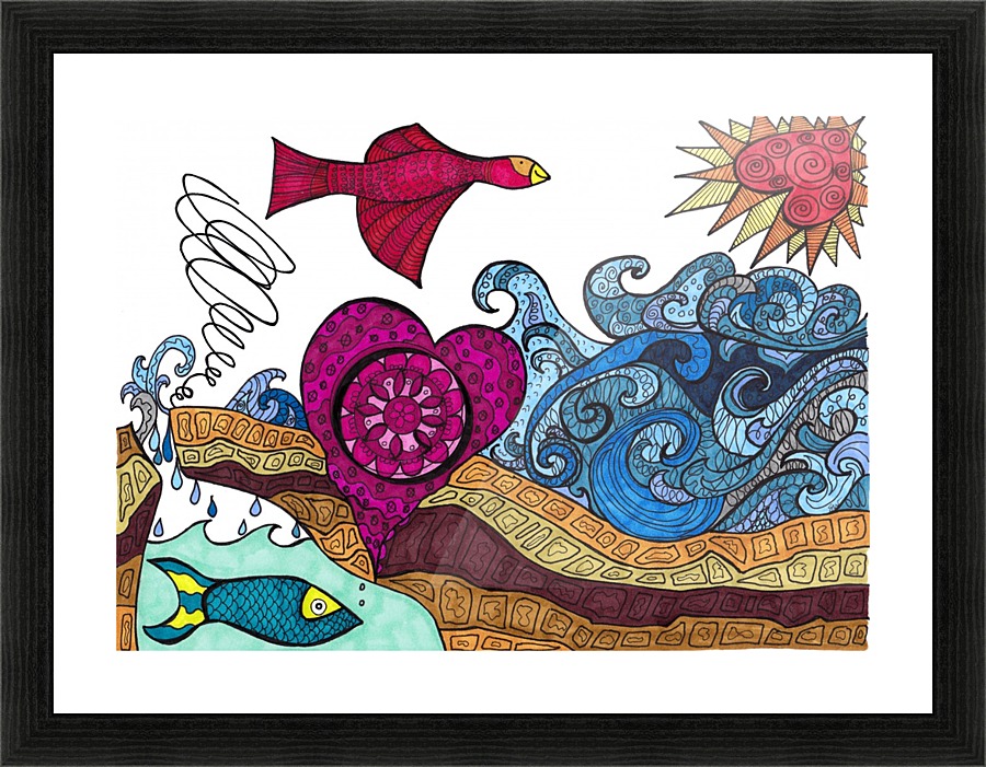 Heart Tornado Picture Frame print